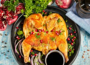 עוף בתנור עם רימון ודבש